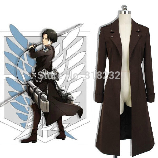 Shingeki no Kyojin Levi Ackerman Wind Coat Jacket