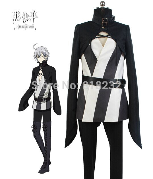 Black Butler Kuroshitsuji Book of Circus Snake Kimono Vest Pants Outerwear Uniform