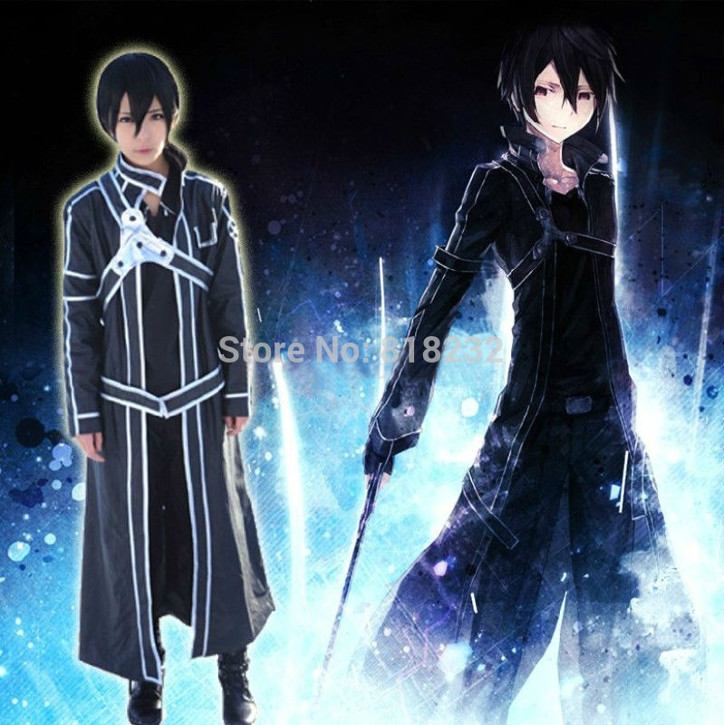 SAO Sword Art Online Kirigaya Kazuto Cloak Coat Uniform